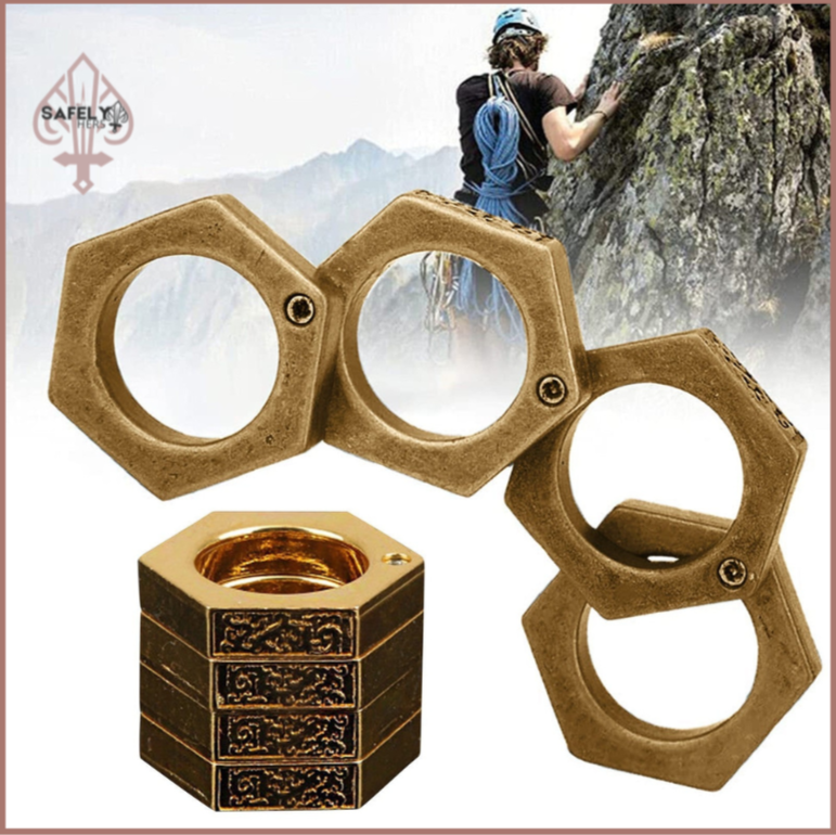 Self-Defense Hex Ring – Emergency Window Breaker & Outdoor Survival Tool