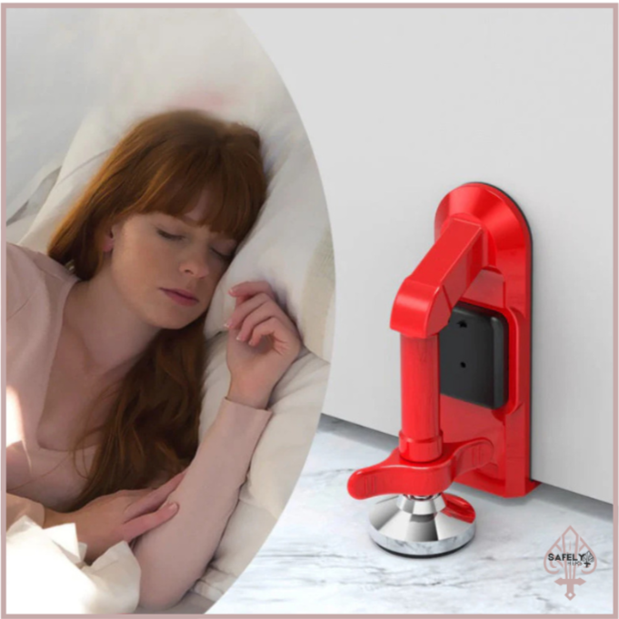 Portable Door Lock & Alarm | Travel Self-Defense Door Stopper for Home, Hotel & Office Security