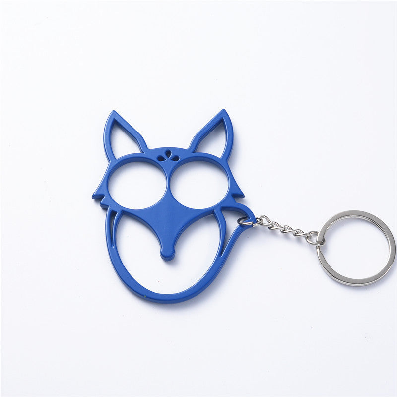 ox Shaped Keychain – Metal Double Finger Self-Defense Tool & Multifunctional Safety Key Ring