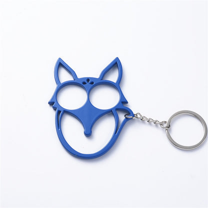 ox Shaped Keychain – Metal Double Finger Self-Defense Tool & Multifunctional Safety Key Ring