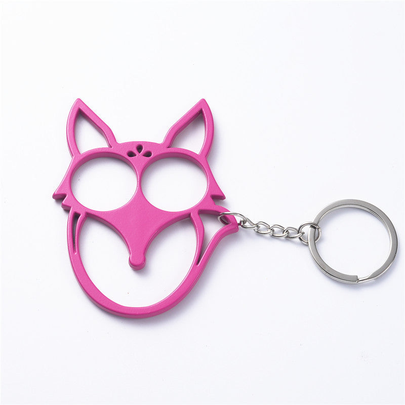 ox Shaped Keychain – Metal Double Finger Self-Defense Tool & Multifunctional Safety Key Ring