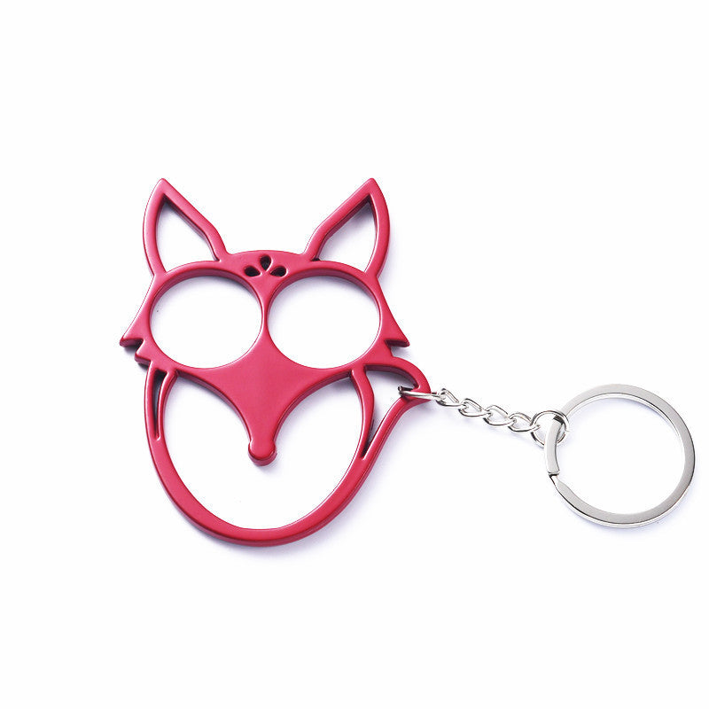 ox Shaped Keychain – Metal Double Finger Self-Defense Tool & Multifunctional Safety Key Ring