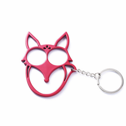 ox Shaped Keychain – Metal Double Finger Self-Defense Tool & Multifunctional Safety Key Ring