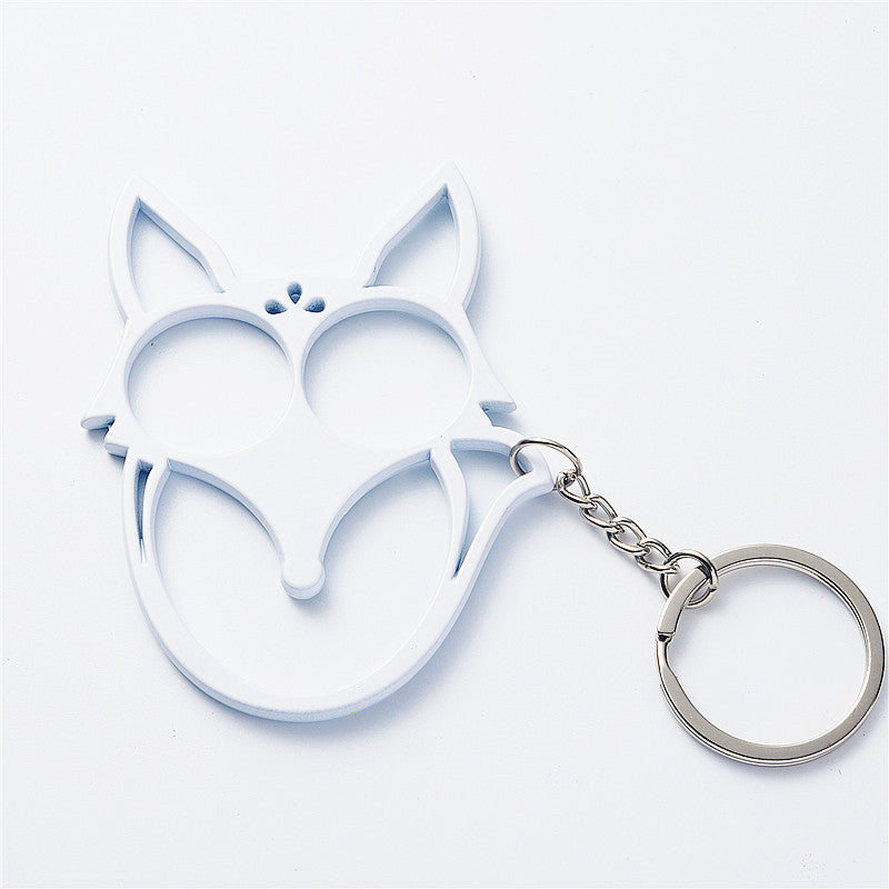 ox Shaped Keychain – Metal Double Finger Self-Defense Tool & Multifunctional Safety Key Ring