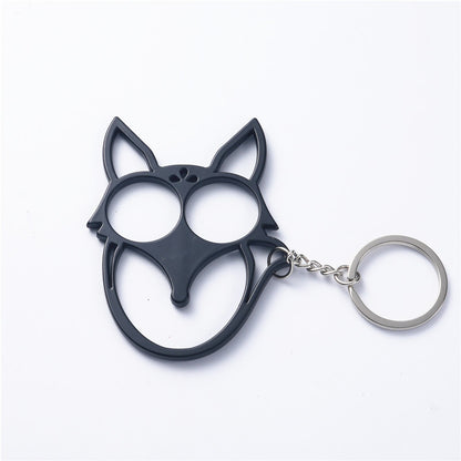 ox Shaped Keychain – Metal Double Finger Self-Defense Tool & Multifunctional Safety Key Ring