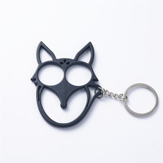 ox Shaped Keychain – Metal Double Finger Self-Defense Tool & Multifunctional Safety Key Ring