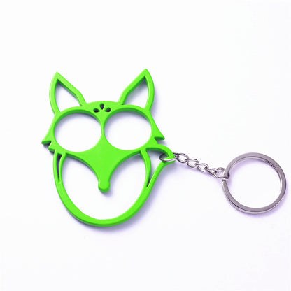 ox Shaped Keychain – Metal Double Finger Self-Defense Tool & Multifunctional Safety Key Ring