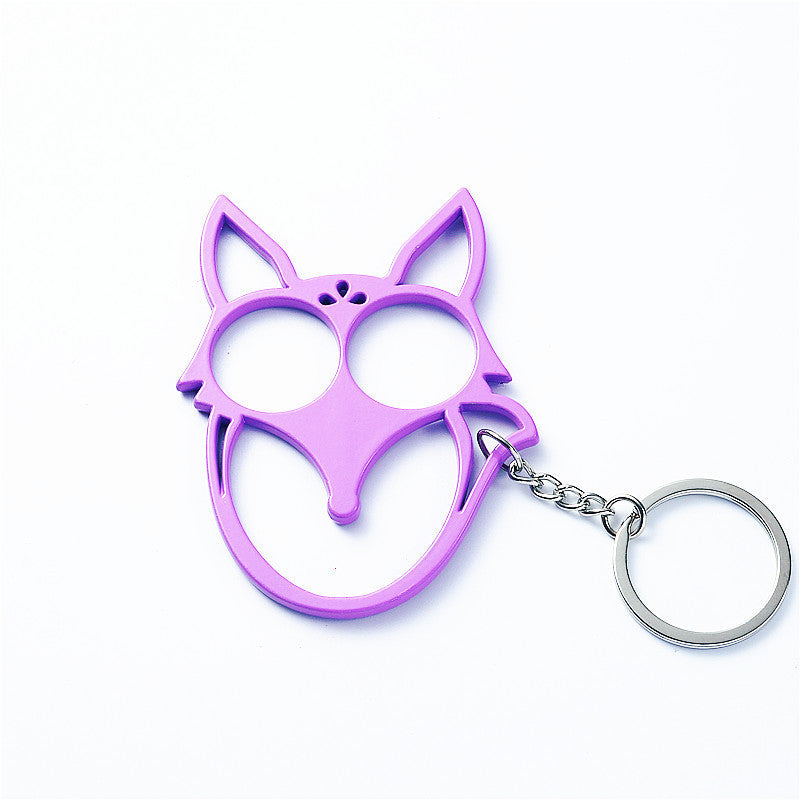 ox Shaped Keychain – Metal Double Finger Self-Defense Tool & Multifunctional Safety Key Ring