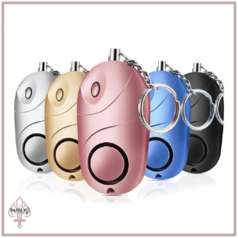 High Decibel Personal Alarm Keychain with LED Light – 130dB Self-Defense Security Device for Women, Students & Seniors