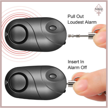 High Decibel Personal Alarm Keychain with LED Light – 130dB Self-Defense Security Device for Women, Students & Seniors