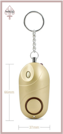 High Decibel Personal Alarm Keychain with LED Light – 130dB Self-Defense Security Device for Women, Students & Seniors