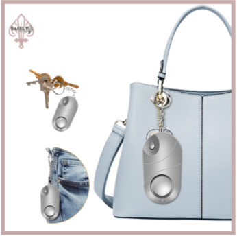 High Decibel Personal Alarm Keychain with LED Light – 130dB Self-Defense Security Device for Women, Students & Seniors