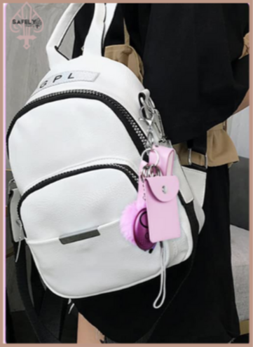 Self Defense Keychain Suit Personal Keychain For Girls Women Safety Key Ring With Hand Sanitizer Bottle Holder Pompom Whistle