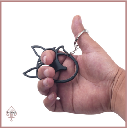 ox Shaped Keychain – Metal Double Finger Self-Defense Tool & Multifunctional Safety Key Ring