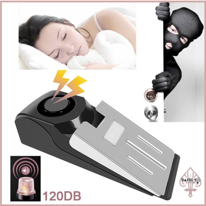 Electronic Burglar Alarm Door Stop | Intelligent Home & Hotel Security Wedge Alarm