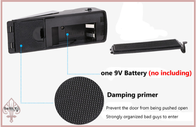 Electronic Burglar Alarm Door Stop | Intelligent Home & Hotel Security Wedge Alarm