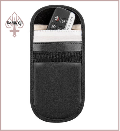 Safely Hers Black Anti-Radiation & Signal Blocking Phone Pouch – Unisex Faraday Bag for Smartphones, Cards & Privacy Protection
