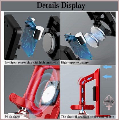 Portable Door Lock & Alarm | Travel Self-Defense Door Stopper for Home, Hotel & Office Security