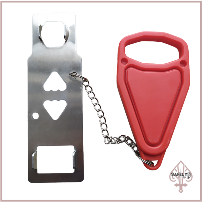 Dual-Use Portable Door Stopper & Snap Lock | Travel Security for Hotels and Home