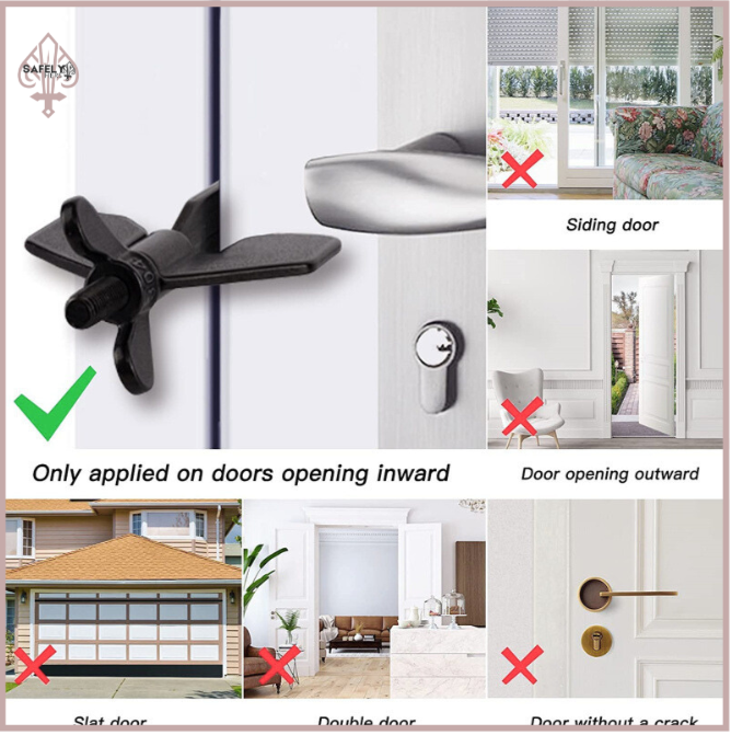 Portable Door Lock & Travel Door Stopper | Self-Defense Security for Home, Hotel, and Travel