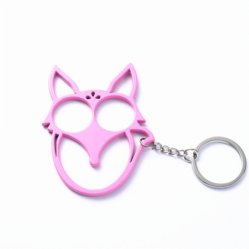 ox Shaped Keychain – Metal Double Finger Self-Defense Tool & Multifunctional Safety Key Ring