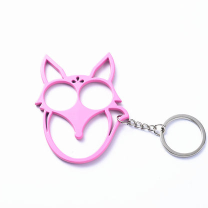 ox Shaped Keychain – Metal Double Finger Self-Defense Tool & Multifunctional Safety Key Ring