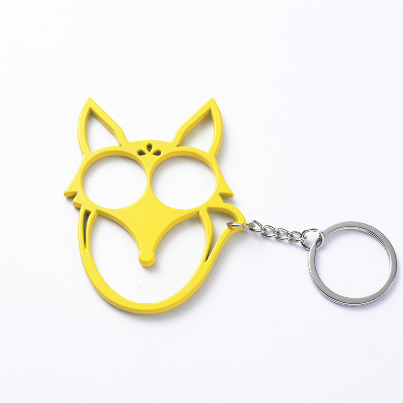 ox Shaped Keychain – Metal Double Finger Self-Defense Tool & Multifunctional Safety Key Ring