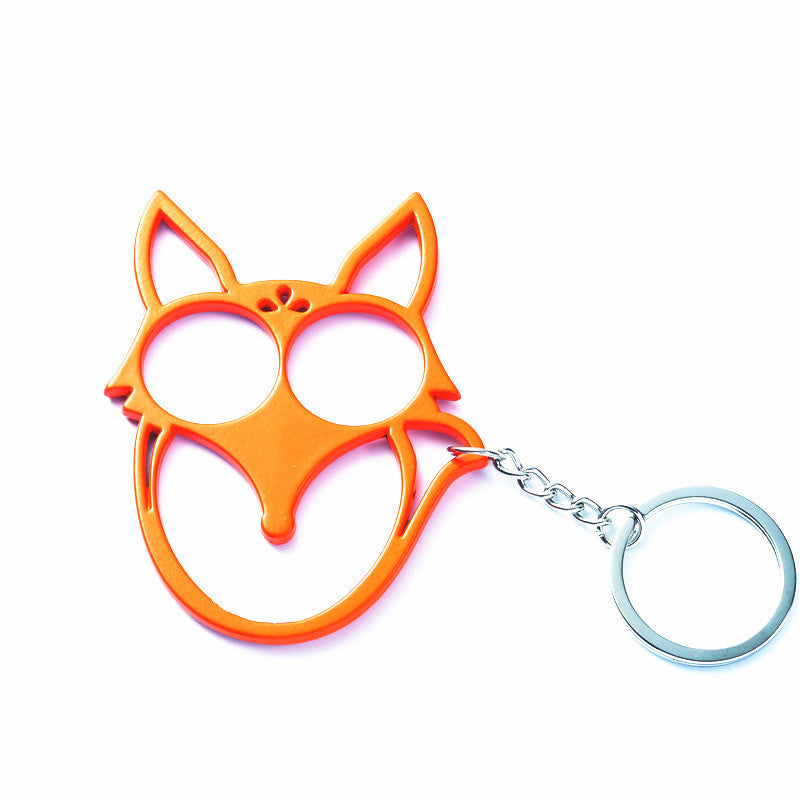 ox Shaped Keychain – Metal Double Finger Self-Defense Tool & Multifunctional Safety Key Ring
