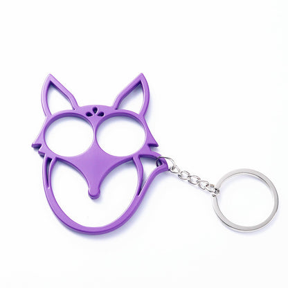 ox Shaped Keychain – Metal Double Finger Self-Defense Tool & Multifunctional Safety Key Ring